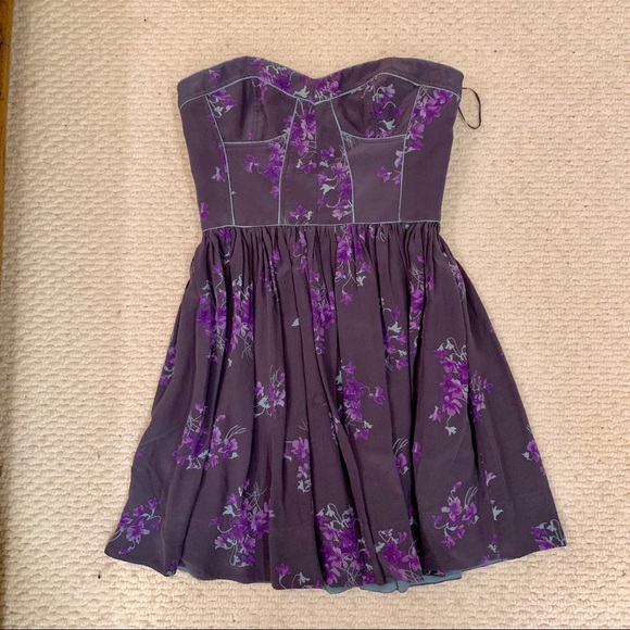 Rebecca Taylor Strapless Floral Dress - Picture 2 of 5